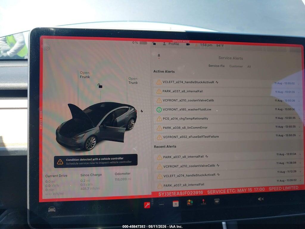 5YJ3E1EA9JF023916 2018 TESLA MODEL 3 photo no. 7