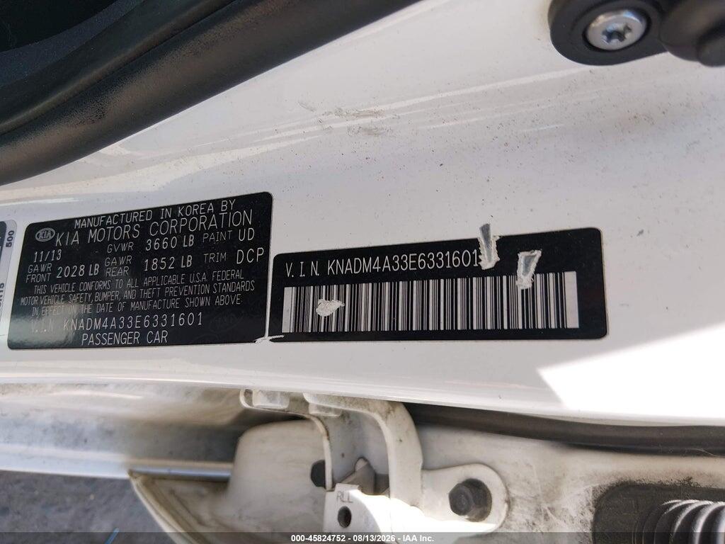 KNADM4A33E6331601 2014 KIA RIO photo no. 9
