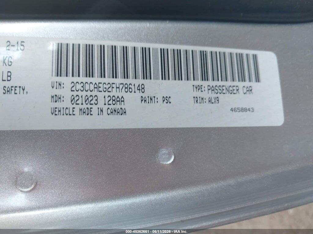 2C3CCAEG2FH786148 2015 CHRYSLER 300C photo no. 9