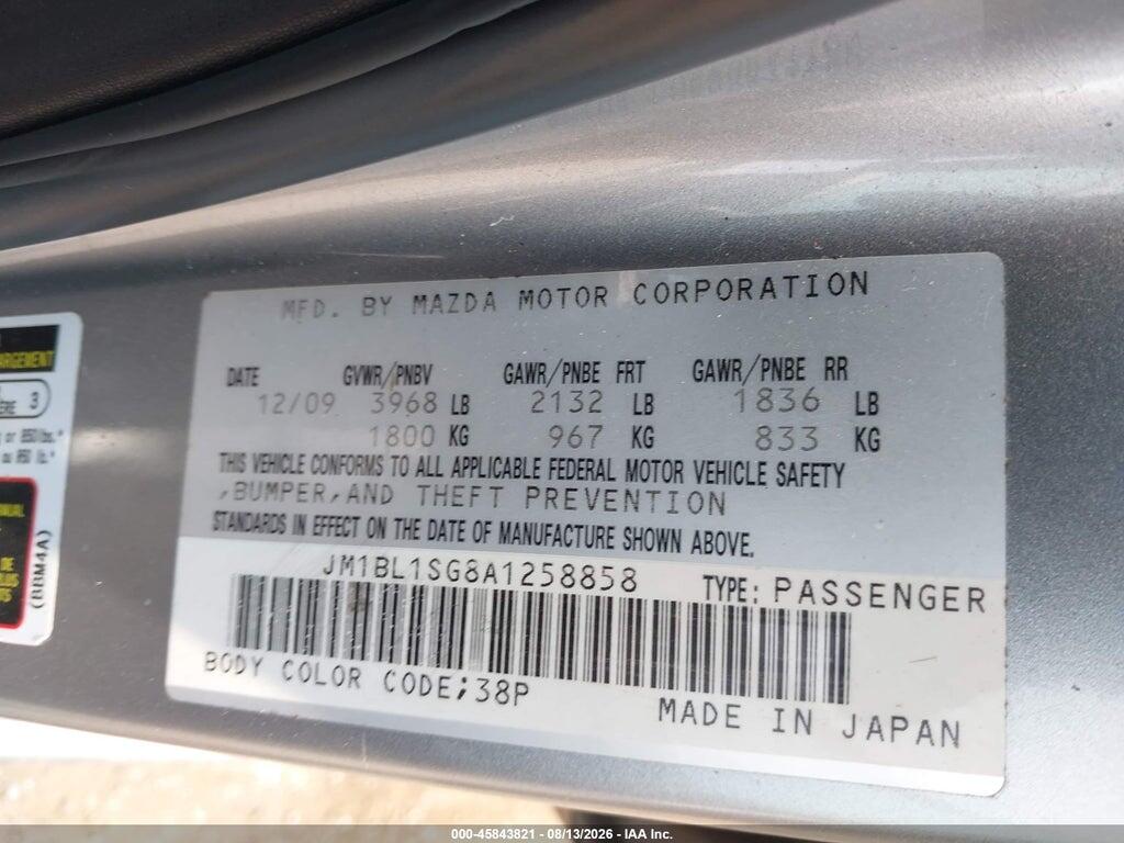 JM1BL1SG8A1258858 2010 MAZDA MAZDA3 photo no. 9
