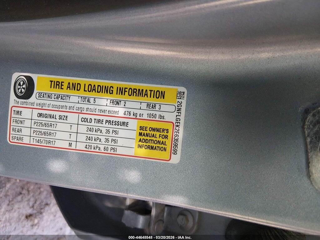 2GNFLGEK2E6359599 2014 CHEVROLET EQUINOX photo no. 9