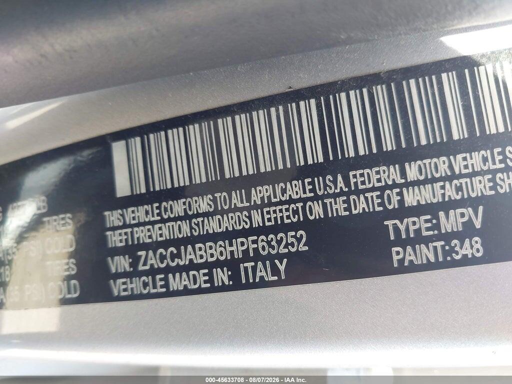 ZACCJABB6HPF63252 2017 JEEP RENEGADE photo no. 9
