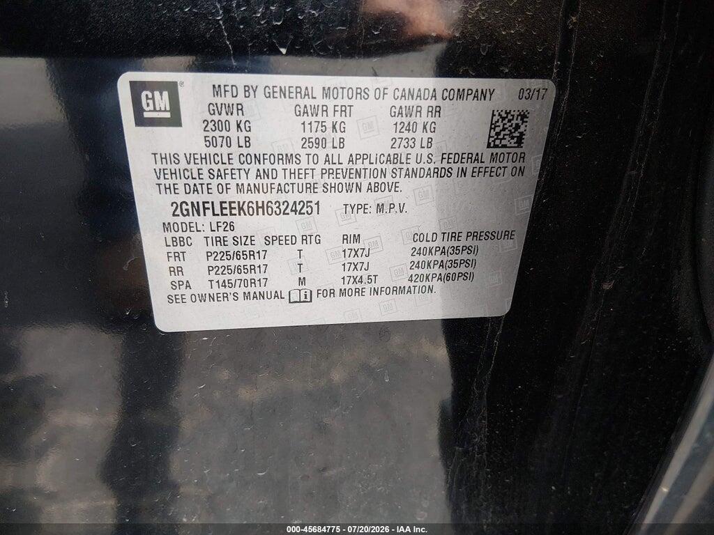 2GNFLEEK6H6324251 2017 CHEVROLET EQUINOX photo no. 9