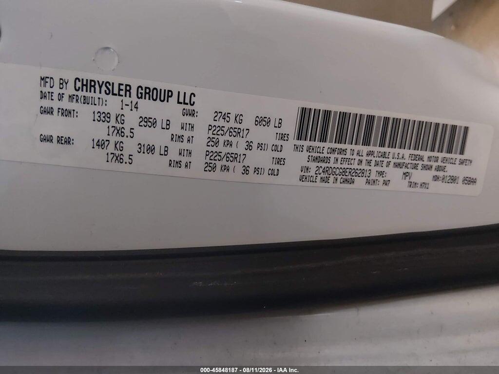 2C4RDGCG8ER262813 2014 DODGE GRAND CARAVAN photo no. 9