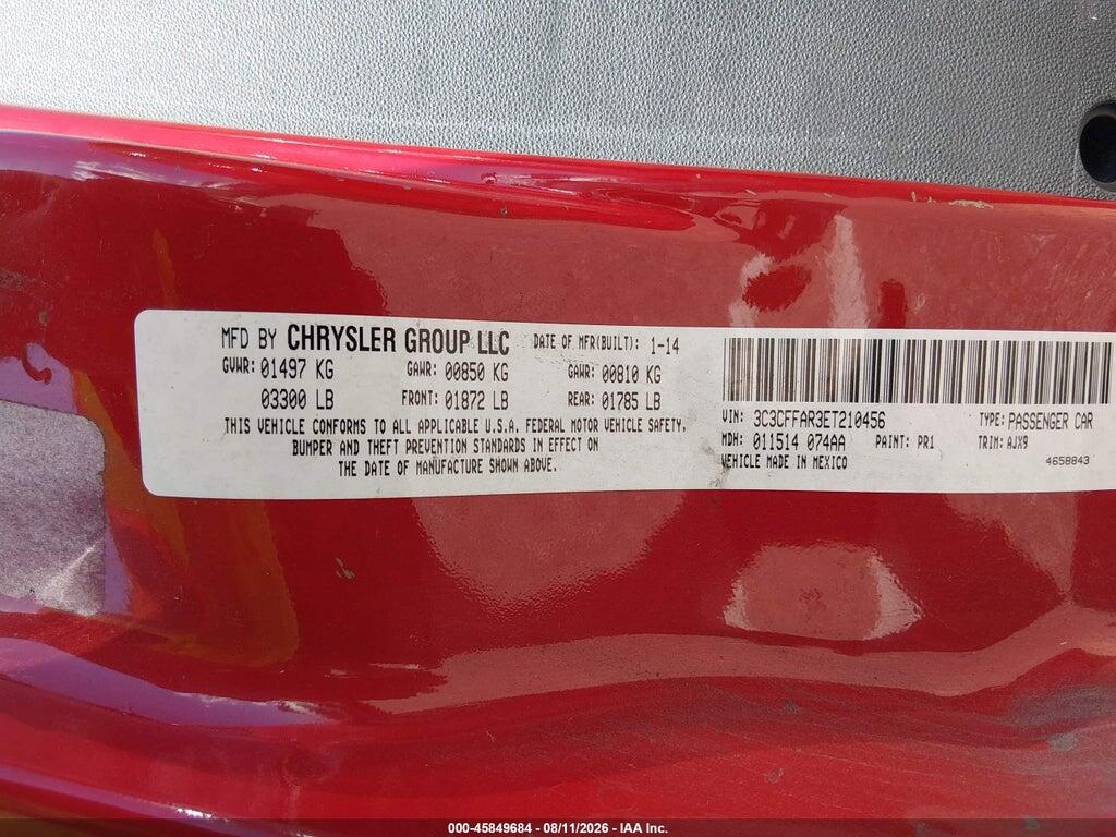 3C3CFFAR3ET210456 2014 FIAT 500 photo no. 9