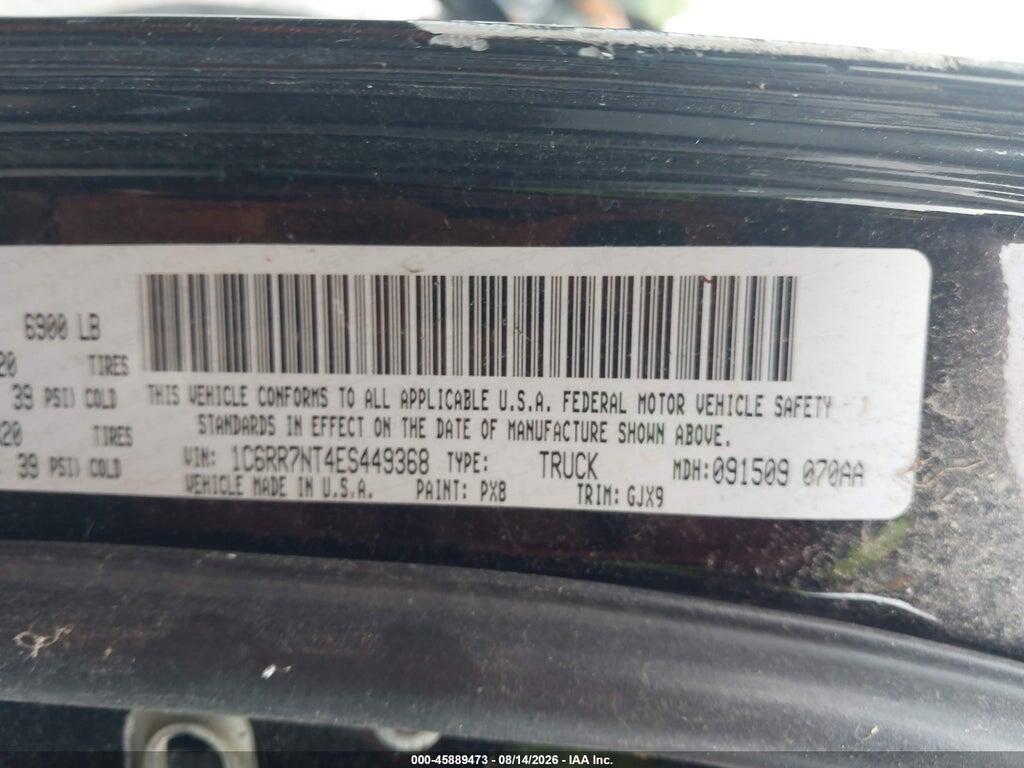 1C6RR7NT4ES449368 2014 RAM 1500 photo no. 9