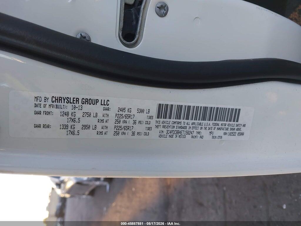 3C4PDCBB4ET156247 2014 DODGE JOURNEY photo no. 9