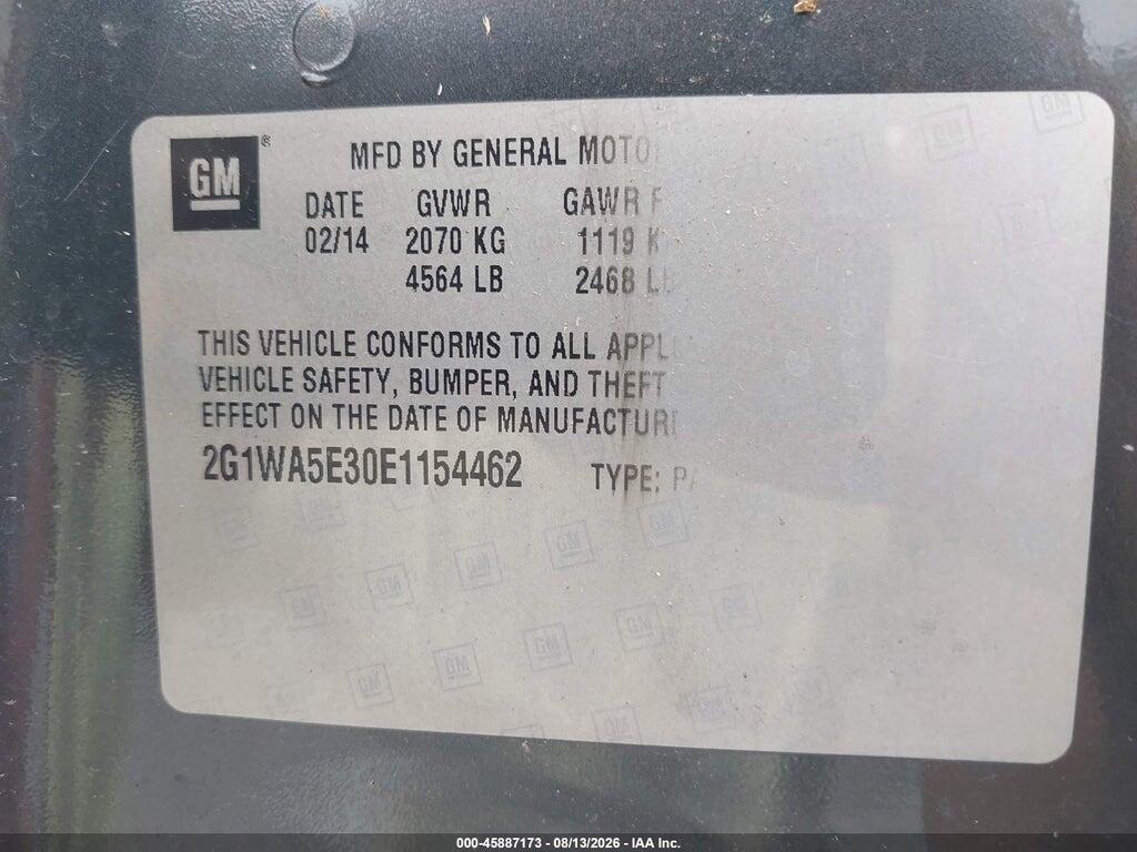 2G1WA5E30E1154462 2014 CHEVROLET IMPALA LIMITED photo no. 9