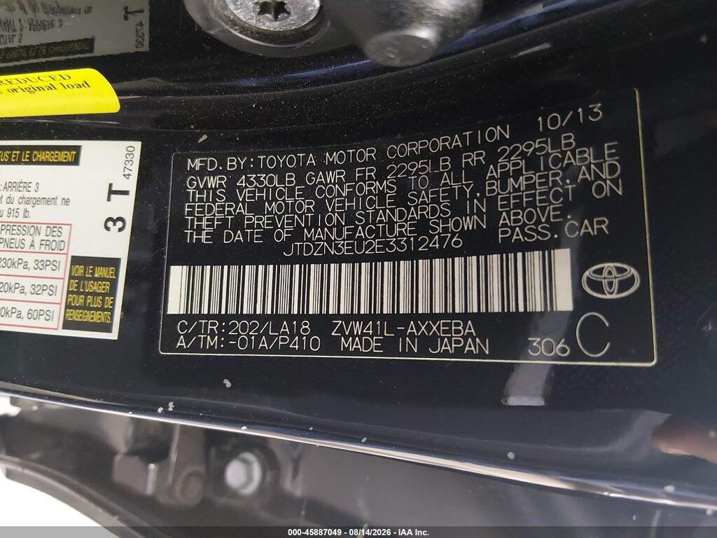 JTDZN3EU2E3312476 2014 TOYOTA PRIUS V photo no. 9