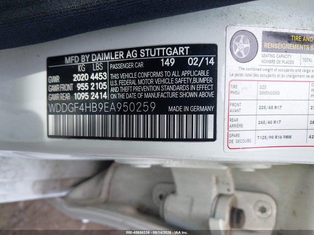 WDDGF4HB9EA950259 2014 MERCEDES-BENZ C 250 photo no. 9