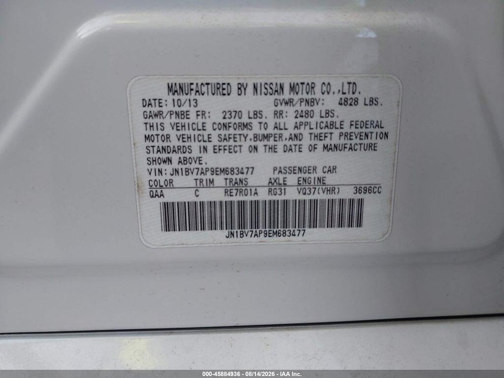JN1BV7AP9EM683477 2014 INFINITI Q50 photo no. 9