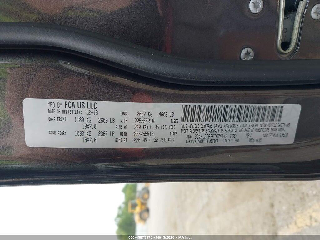 3C4NJDCB7KT674143 2019 JEEP COMPASS photo no. 9