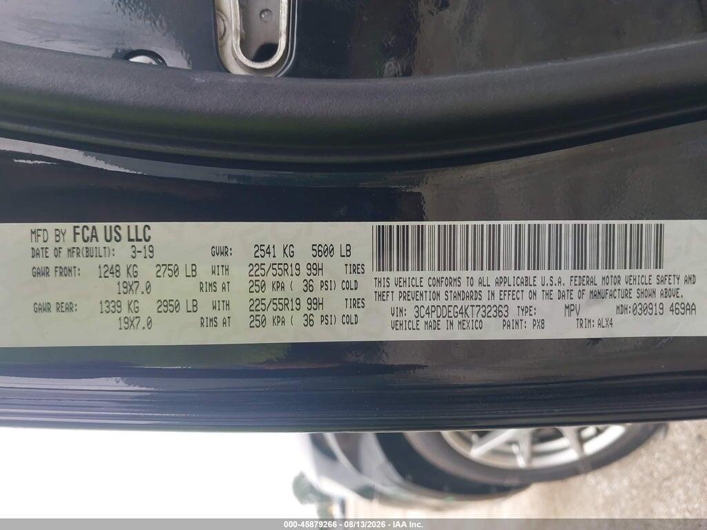 3C4PDDEG4KT732363 2019 DODGE JOURNEY photo no. 9