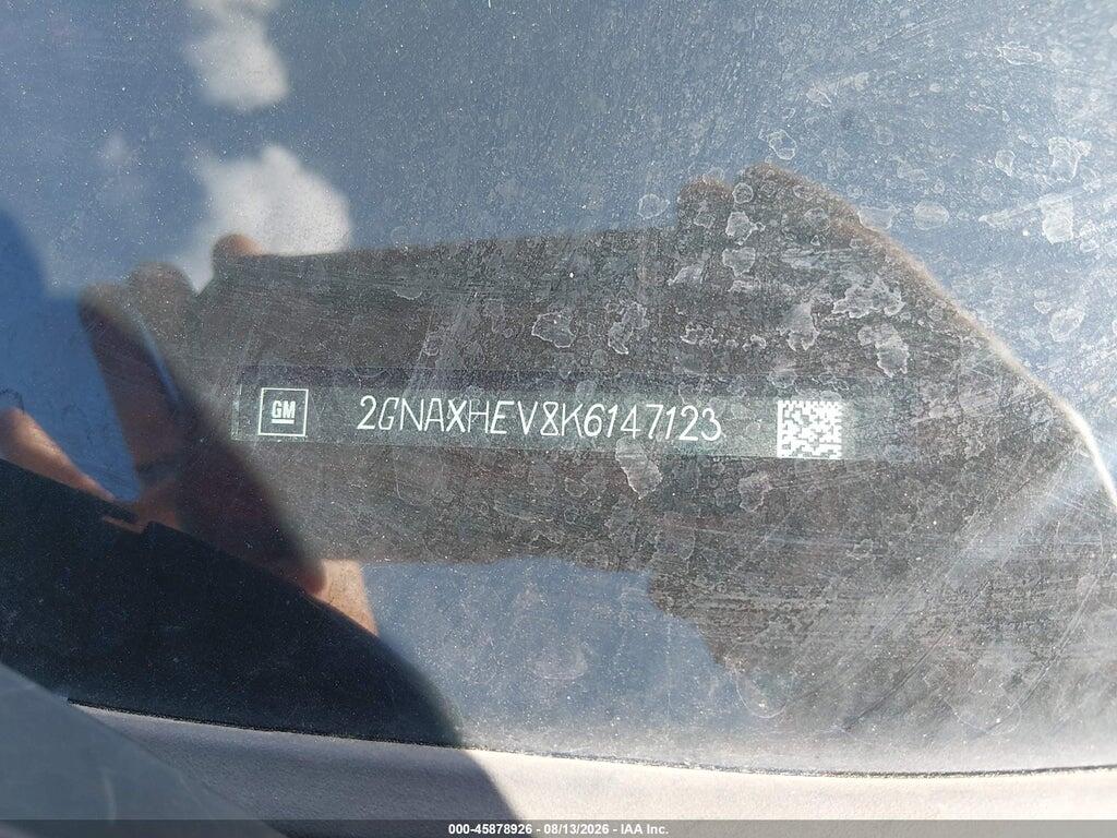 2GNAXHEV8K6147123 2019 CHEVROLET EQUINOX photo no. 9