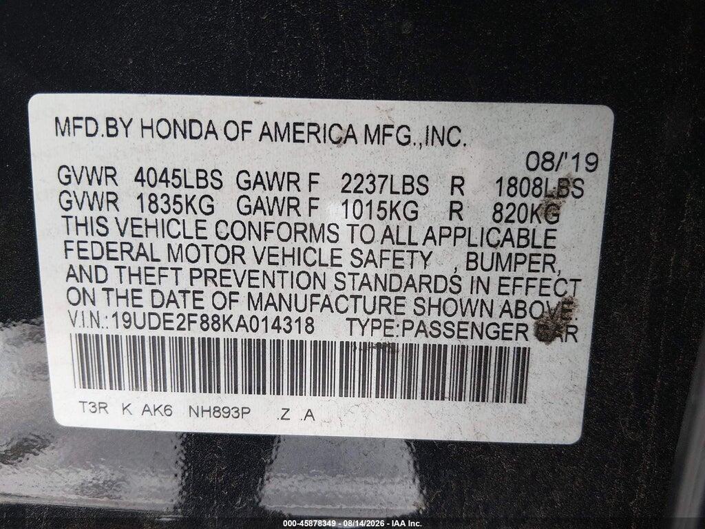 19UDE2F88KA014318 2019 ACURA ILX photo no. 9