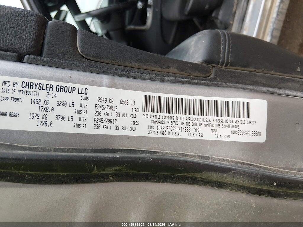 1C4RJFAG7EC414868 2014 JEEP GRAND CHEROKEE photo no. 9