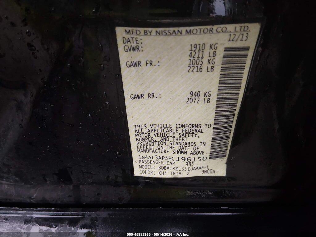 1N4AL3AP3EC196150 2014 NISSAN ALTIMA photo no. 9