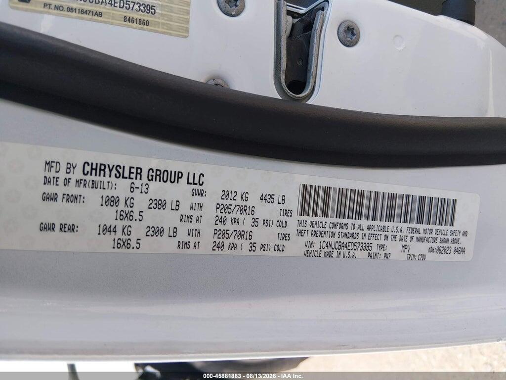 1C4NJCBA4ED573395 2014 JEEP COMPASS photo no. 9