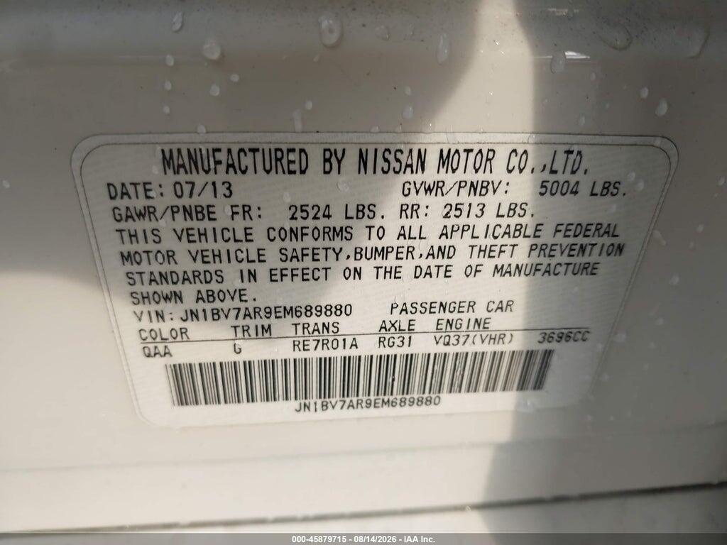 JN1BV7AR9EM689880 2014 INFINITI Q50 photo no. 9