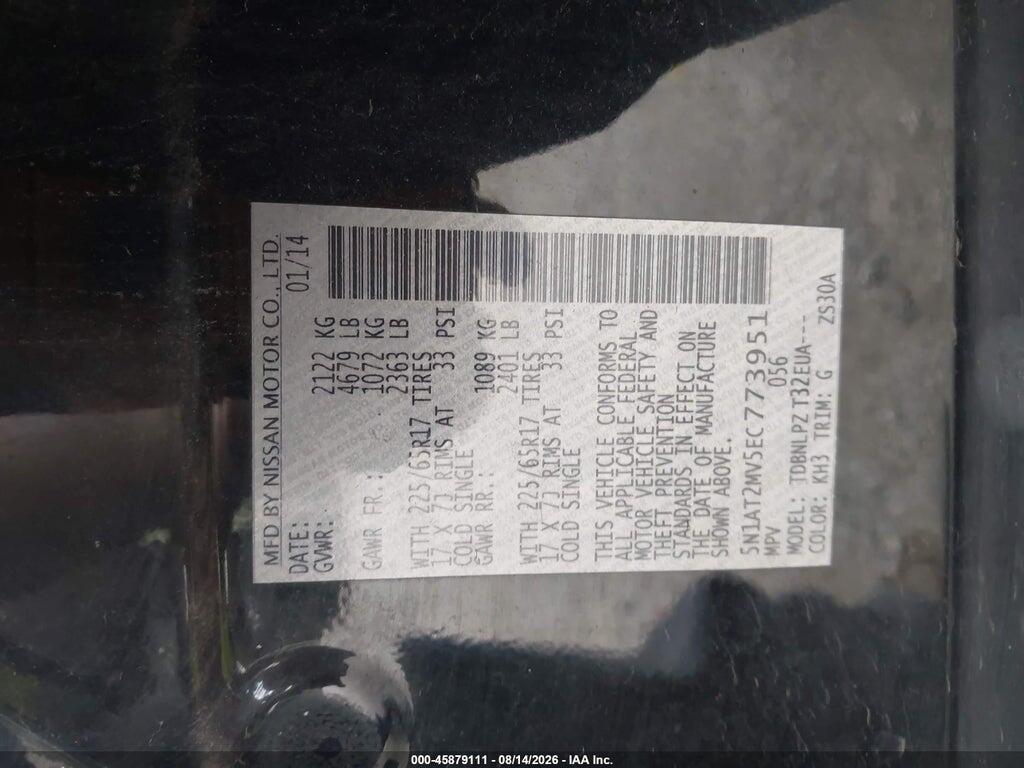 5N1AT2MV5EC773951 2014 NISSAN ROGUE photo no. 9