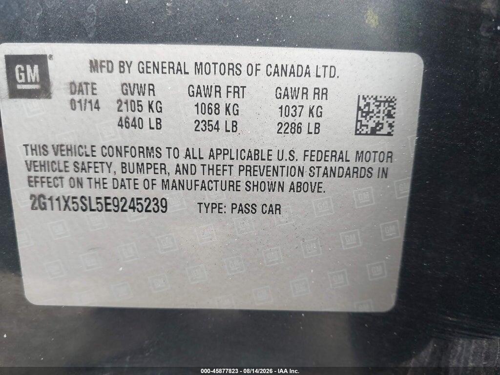 2G11X5SL5E9245239 2014 CHEVROLET IMPALA photo no. 9