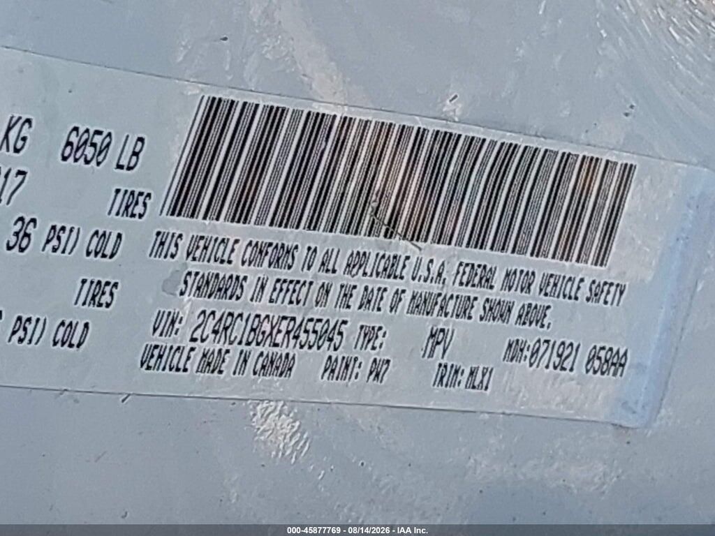 2C4RC1BGXER455045 2014 CHRYSLER TOWN & COUNTRY photo no. 9