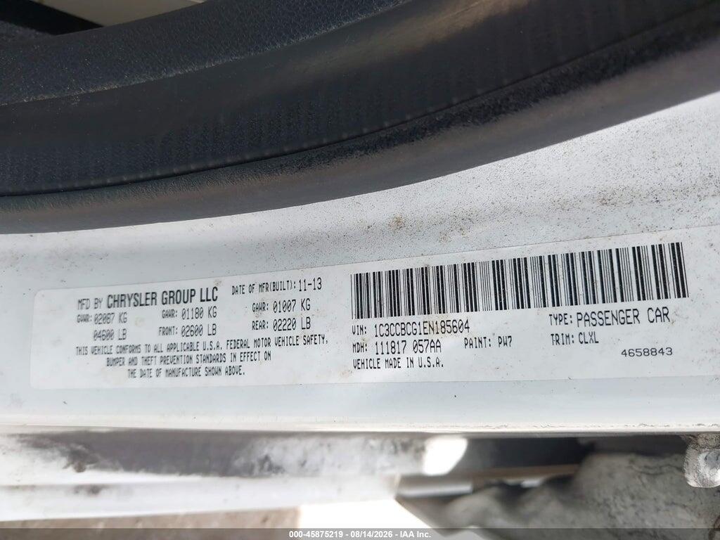1C3CCBCG1EN185604 2014 CHRYSLER 200 photo no. 9