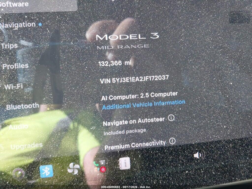 5YJ3E1EA2JF172037 2018 TESLA MODEL 3 photo no. 7