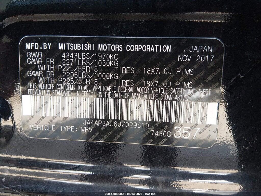JA4AP3AU6JZ029819 2018 MITSUBISHI OUTLANDER SPORT photo no. 9