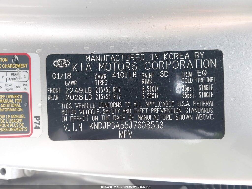 KNDJP3A55J7608553 2018 KIA SOUL photo no. 9