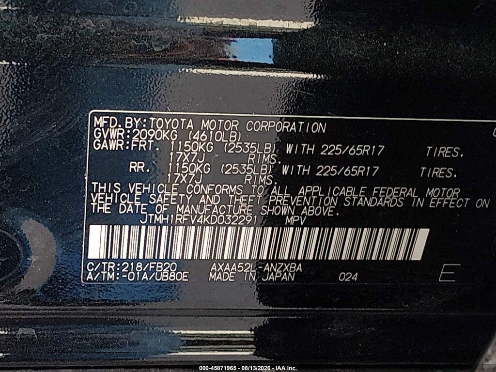 JTMH1RFV4KD032291 2019 TOYOTA RAV4 photo no. 9