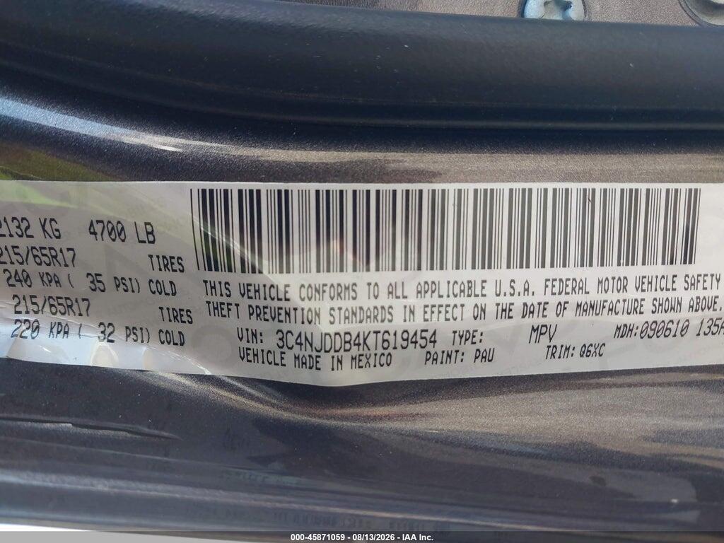 3C4NJDDB4KT619454 2019 JEEP COMPASS photo no. 9