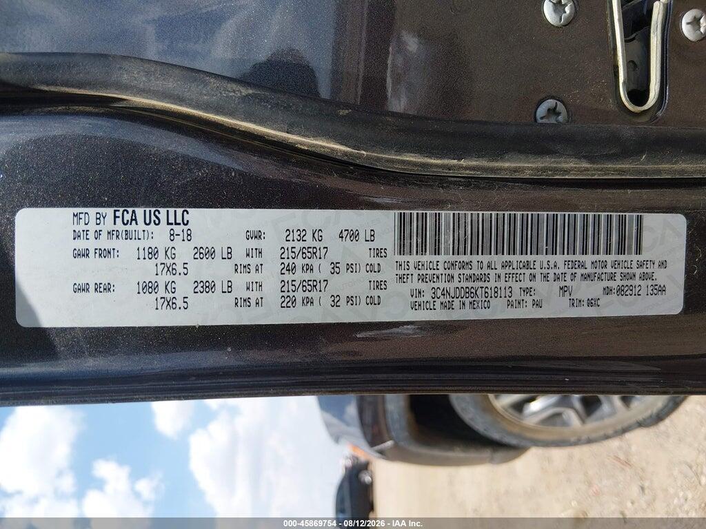 3C4NJDDB6KT618113 2019 JEEP COMPASS photo no. 9