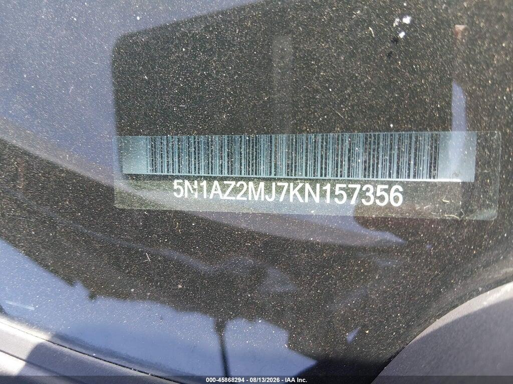 5N1AZ2MJ7KN157356 2019 NISSAN MURANO photo no. 9