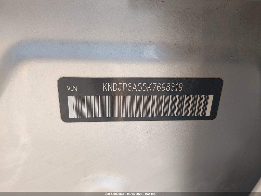 KNDJP3A55K7698319 2019 KIA SOUL photo no. 9