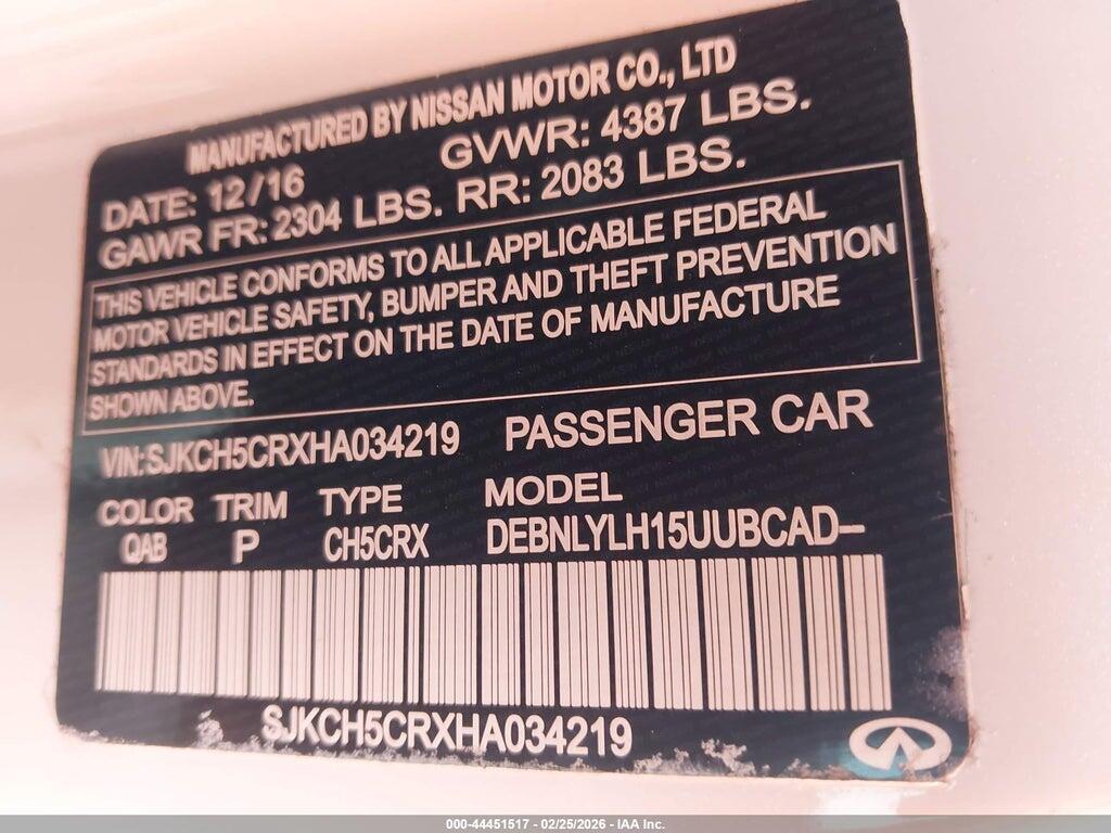 SJKCH5CRXHA034219 2017 INFINITI QX30 photo no. 9
