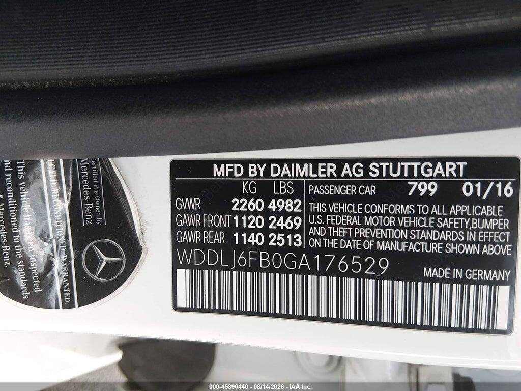 WDDLJ6FB0GA176529 2016 MERCEDES-BENZ CLS 400 photo no. 9