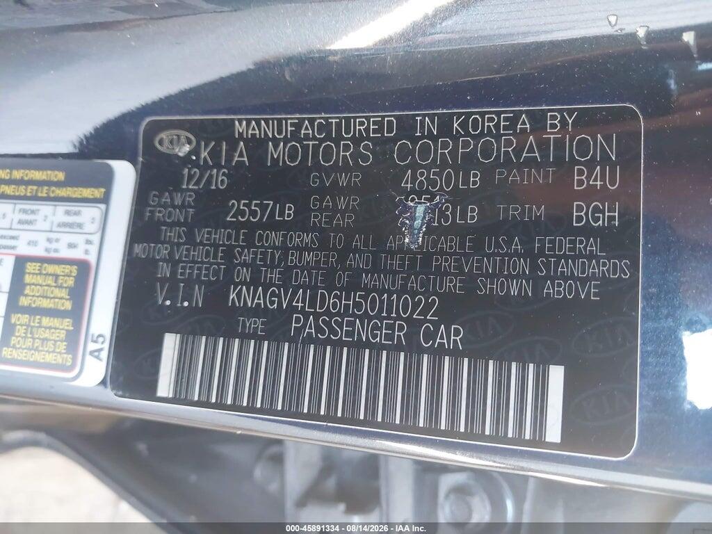 KNAGV4LD6H5011022 2017 KIA OPTIMA PLUG-IN HYBRID photo no. 9