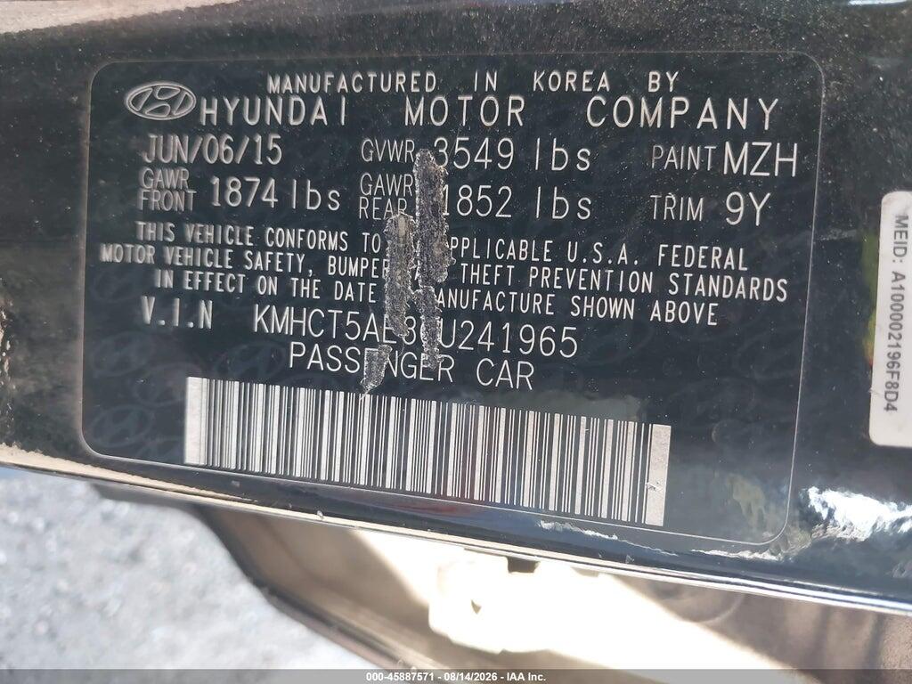 KMHCT5AE3GU241965 2016 HYUNDAI ACCENT photo no. 9