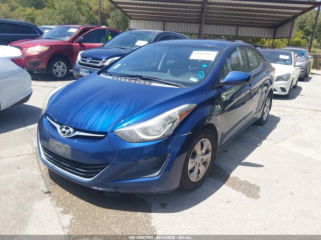 5NPDH4AEXGH774622 2016 HYUNDAI ELANTRA photo no. 2