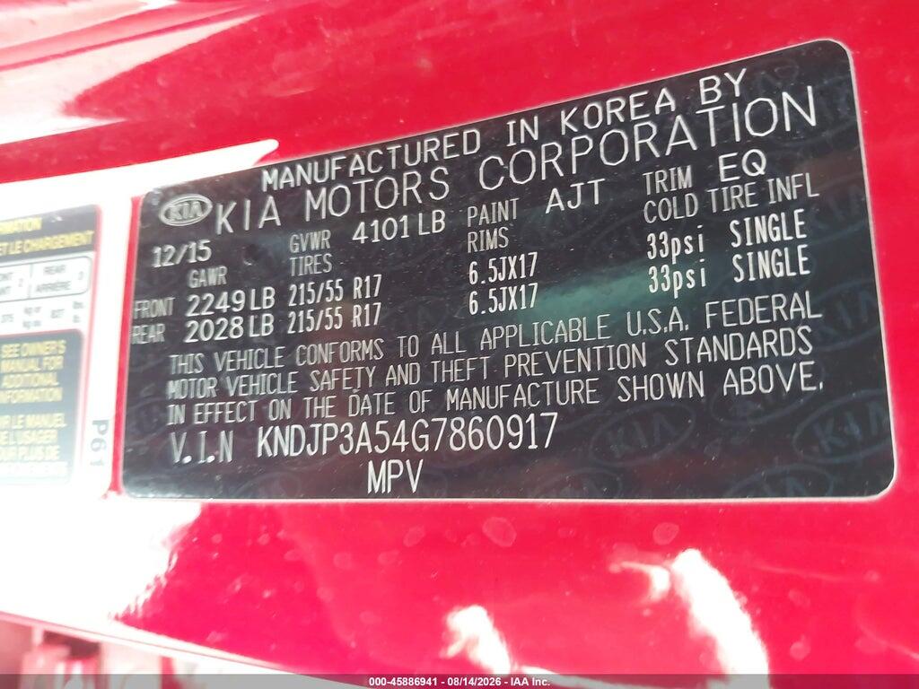 KNDJP3A54G7860917 2016 KIA SOUL photo no. 9