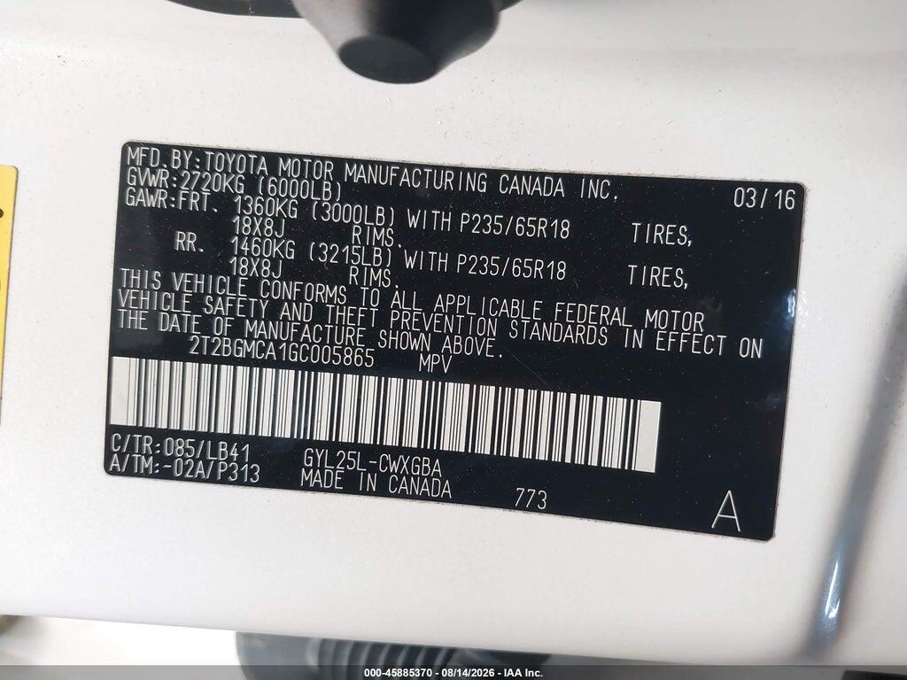 2T2BGMCA1GC005865 2016 LEXUS RX 450H photo no. 9