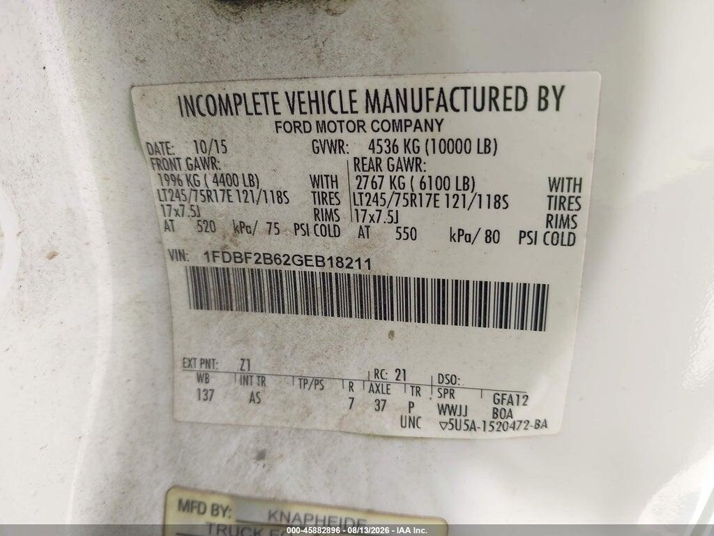 1FDBF2B62GEB18211 2016 FORD F-250 photo no. 9