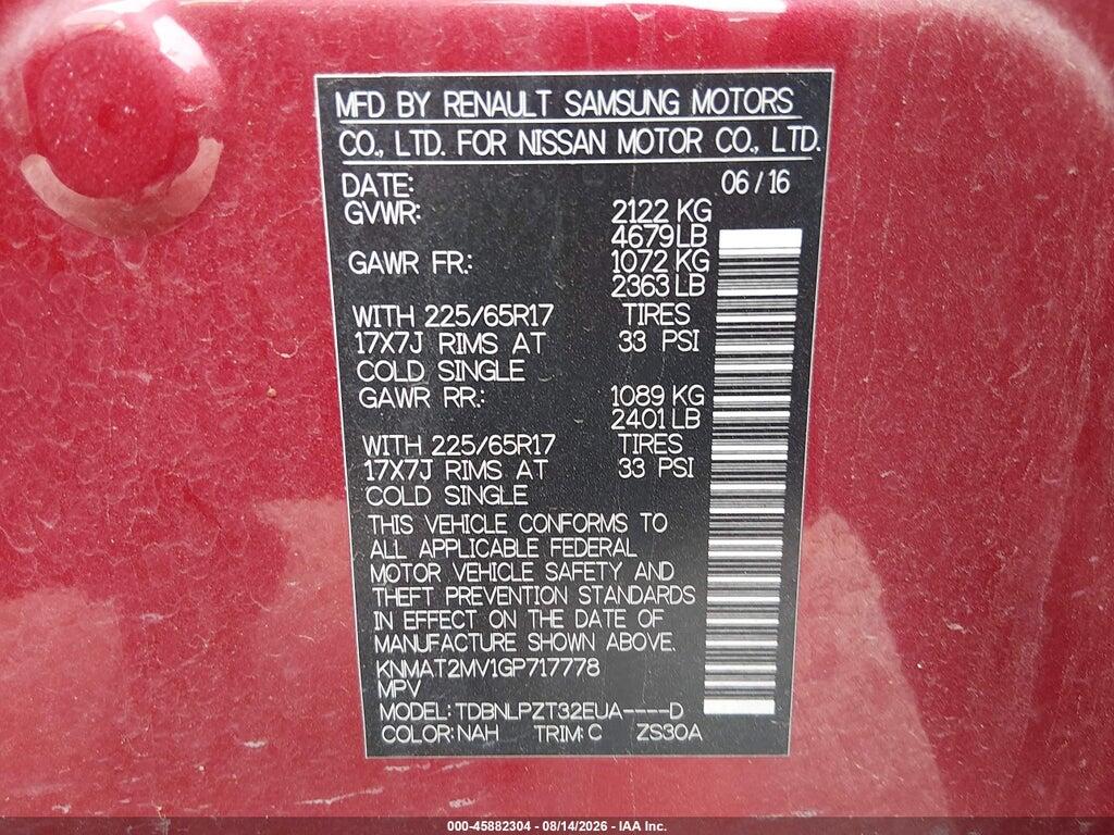KNMAT2MV1GP717778 2016 NISSAN ROGUE photo no. 9