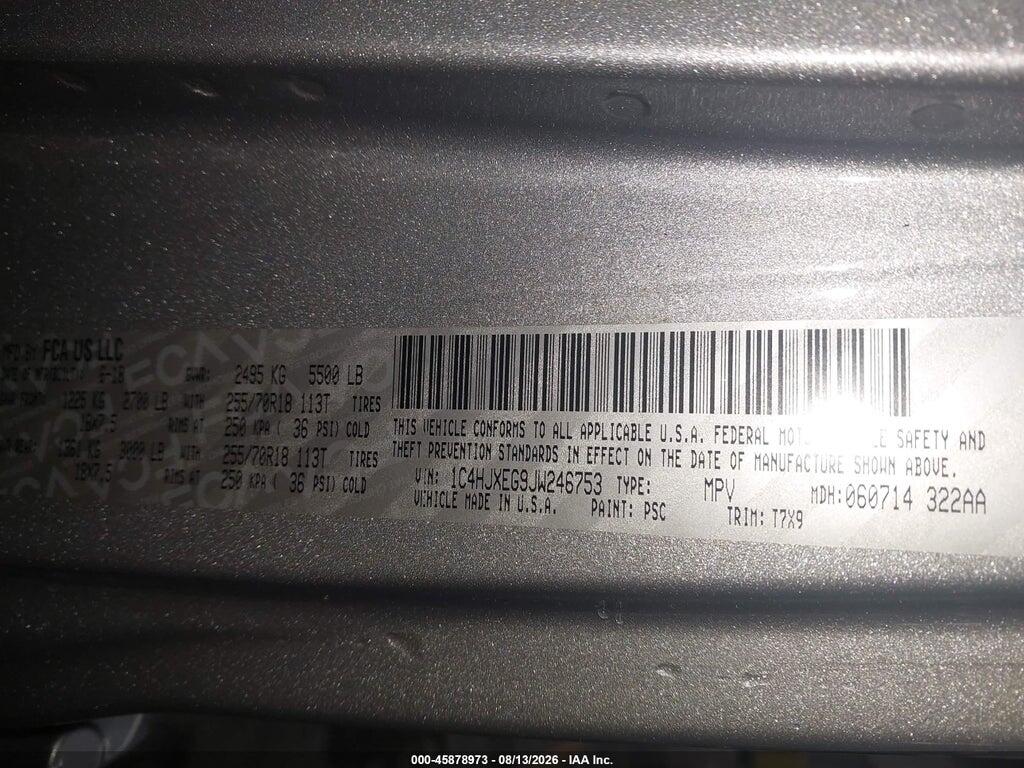 1C4HJXEG9JW246753 2018 JEEP WRANGLER UNLIMITED photo no. 9