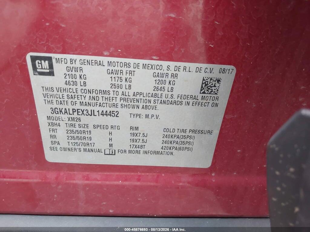 3GKALPEX3JL144452 2018 GMC TERRAIN photo no. 9