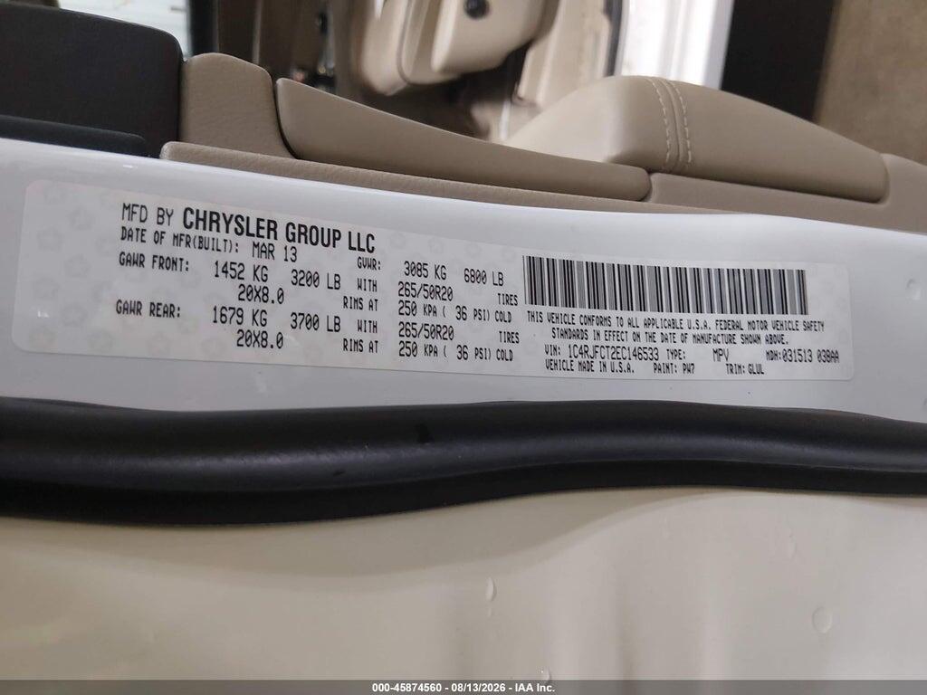 1C4RJFCT2EC146533 2014 JEEP GRAND CHEROKEE photo no. 9