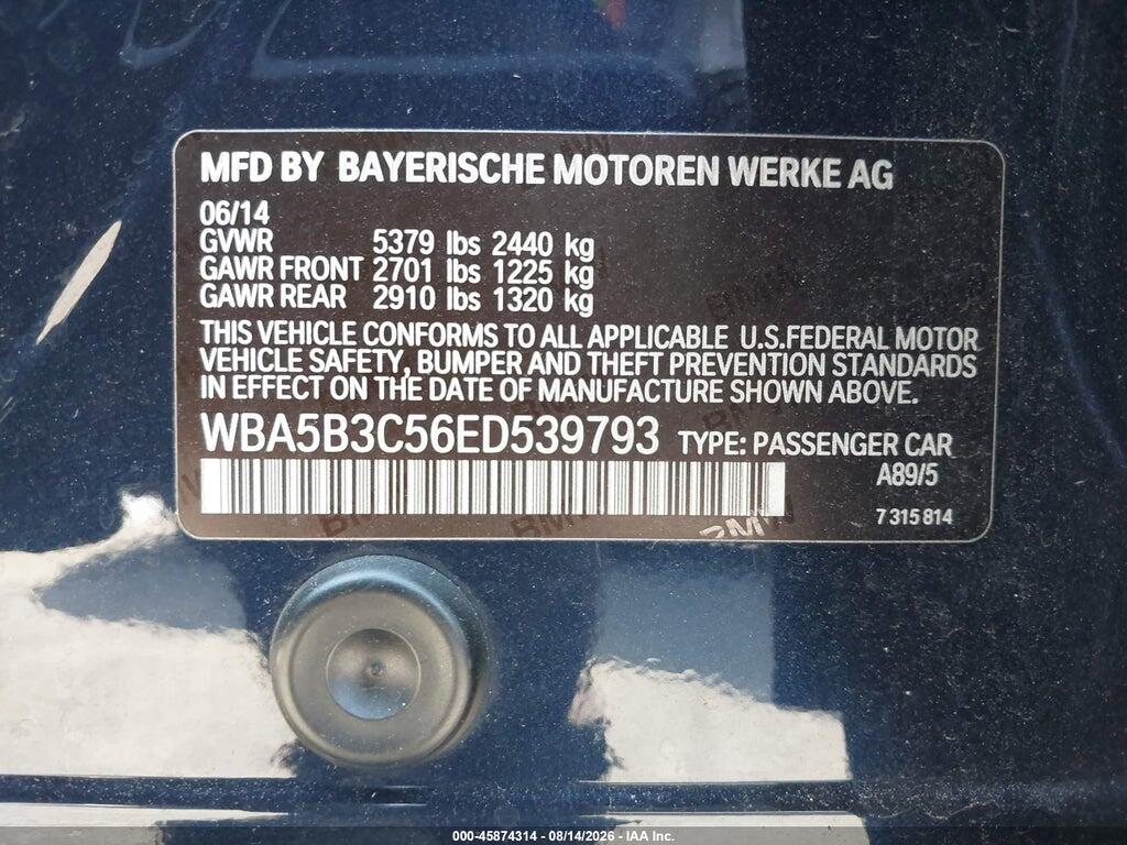 WBA5B3C56ED539793 2014 BMW 535I photo no. 9