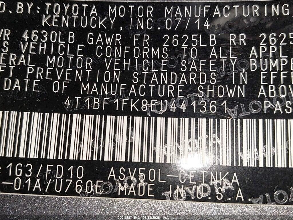 4T1BF1FK8EU441361 2014 TOYOTA CAMRY photo no. 9