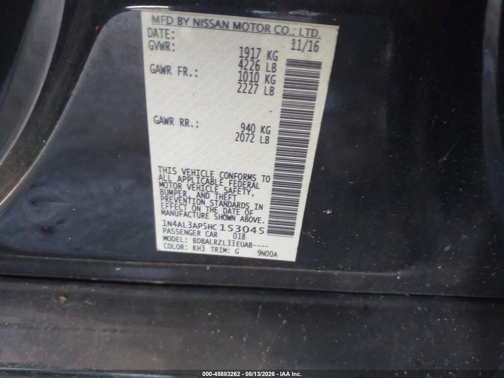 1N4AL3AP5HC153045 2017 NISSAN ALTIMA photo no. 9